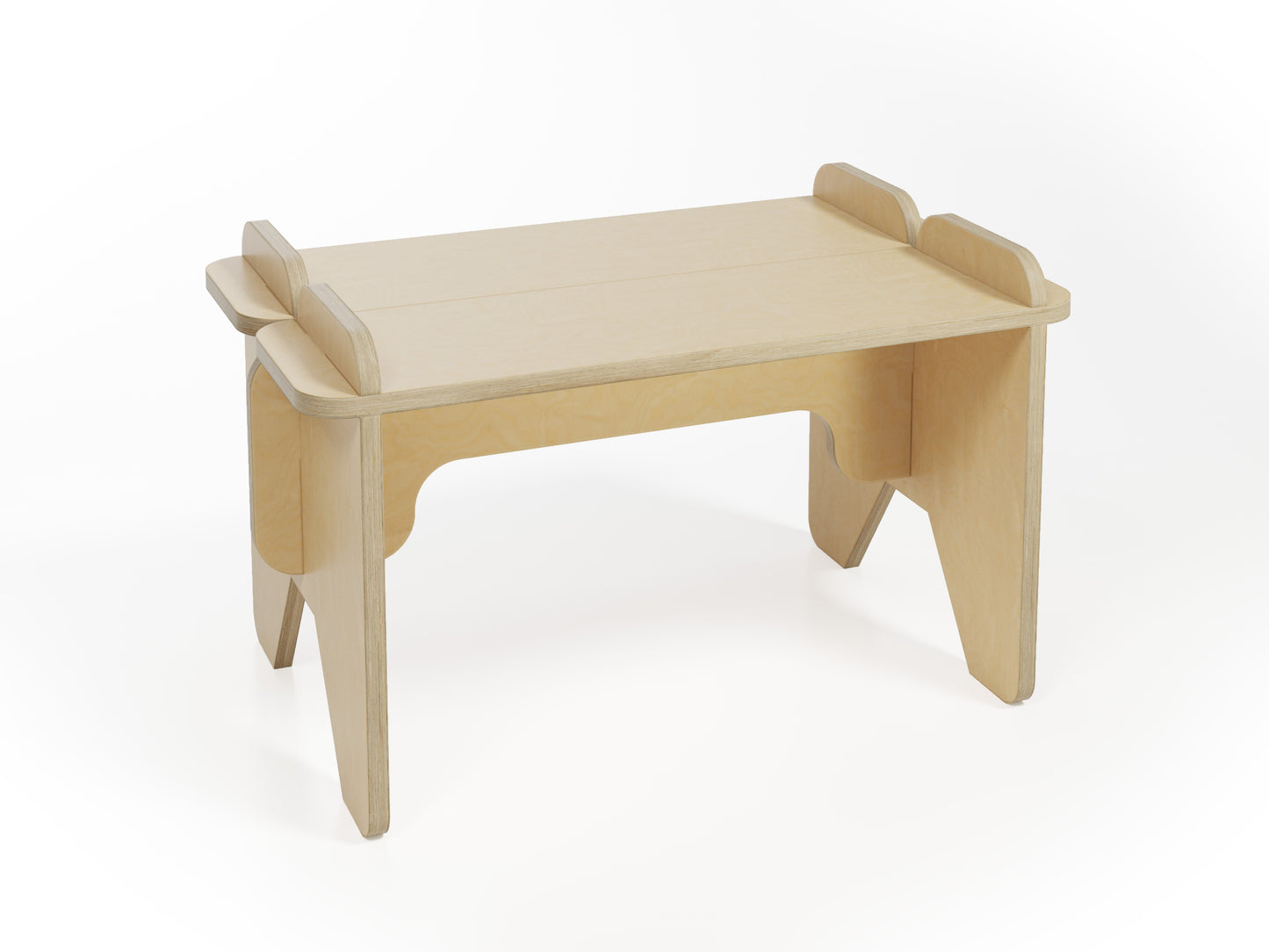 Houten speeltafel met bankje