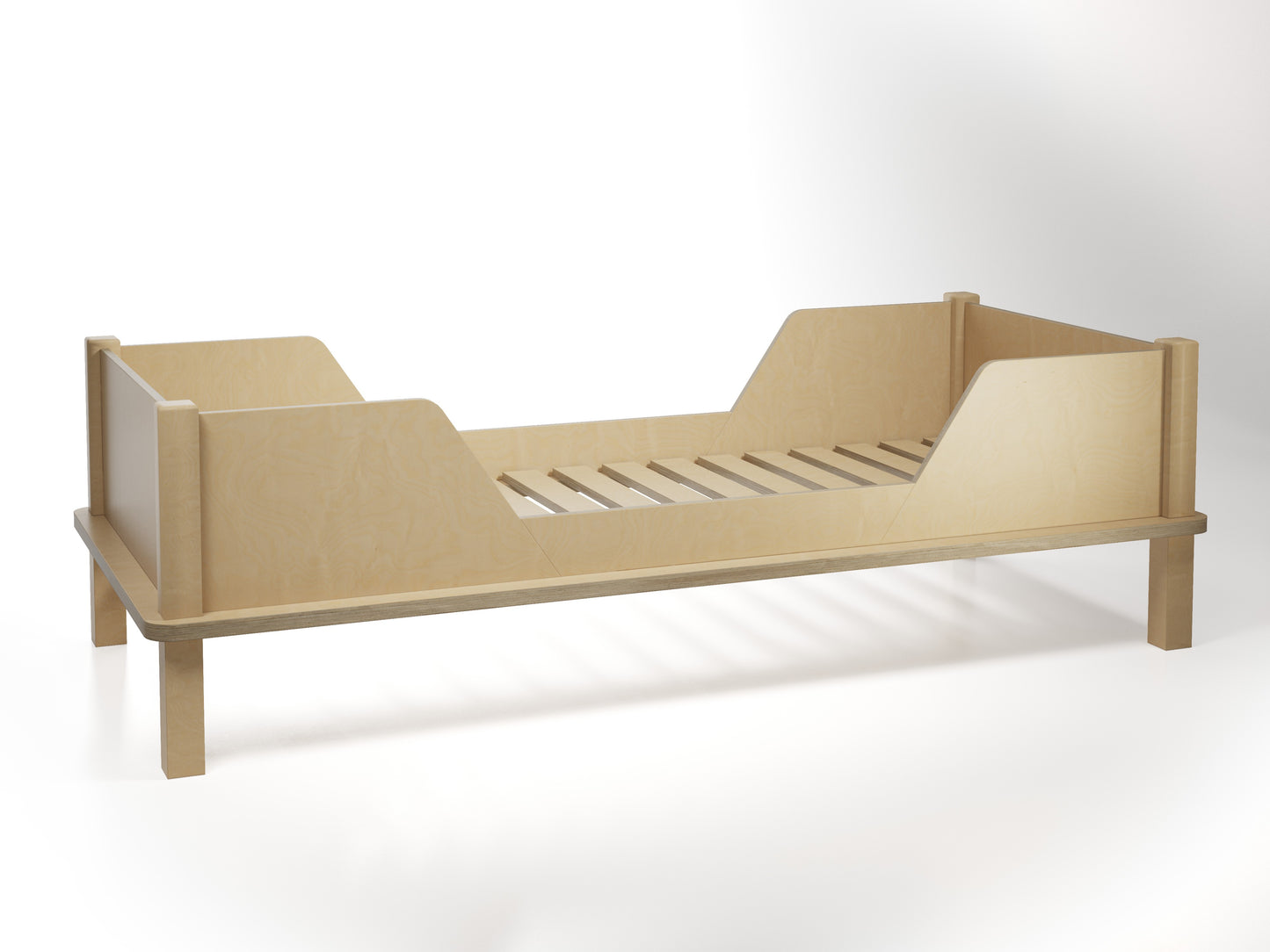 Houten kinderbed van massief eikenhout