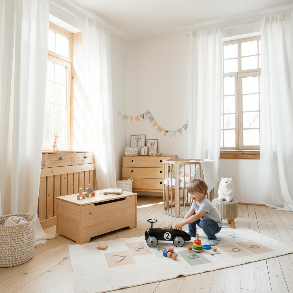 Houten speelgoedkist