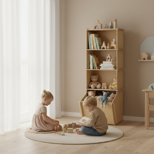 Houten speelgoedkast